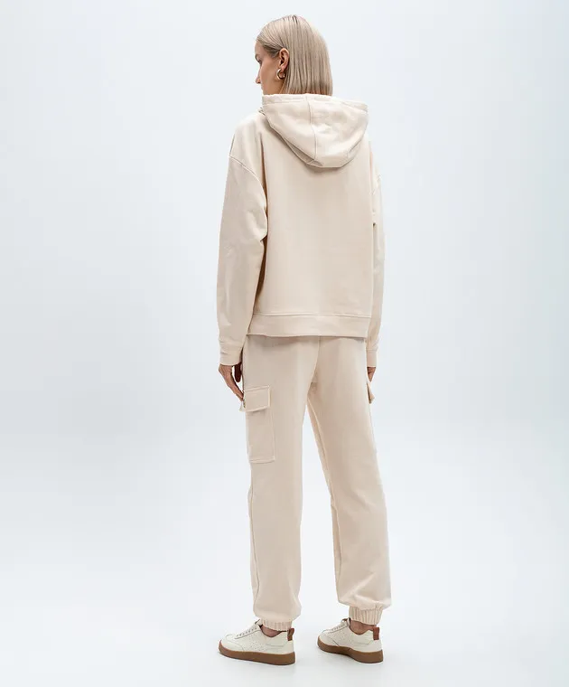 Twinset Beige Crystal Oval T Logo Tracksuit