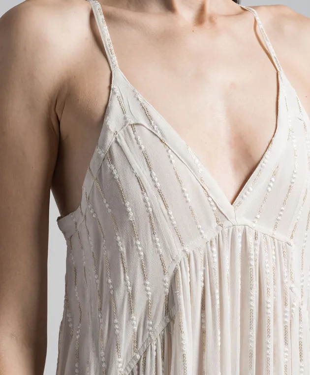 Twinset Beige dress with sequins
