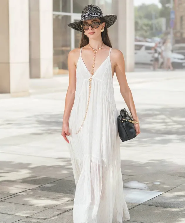 Twinset Beige dress with sequins