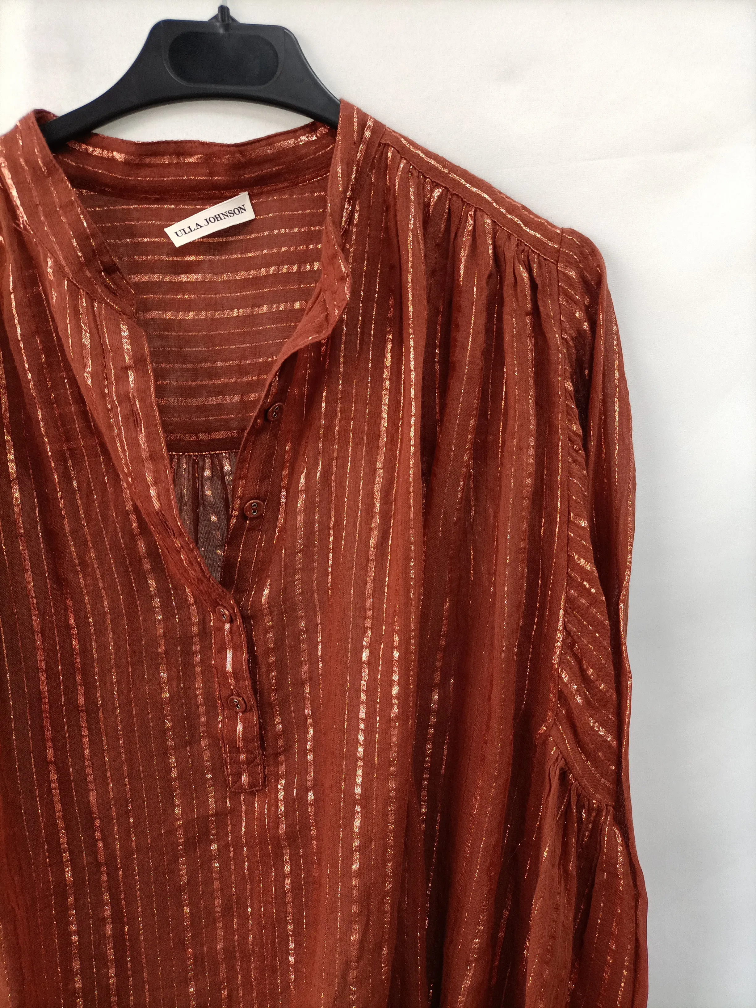 ULLA JOHNSON.Blusa rayas oversized T.2(m)