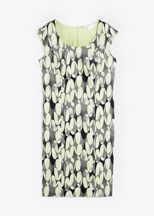 Vestido de tubo estampado Verde lima claro estampado