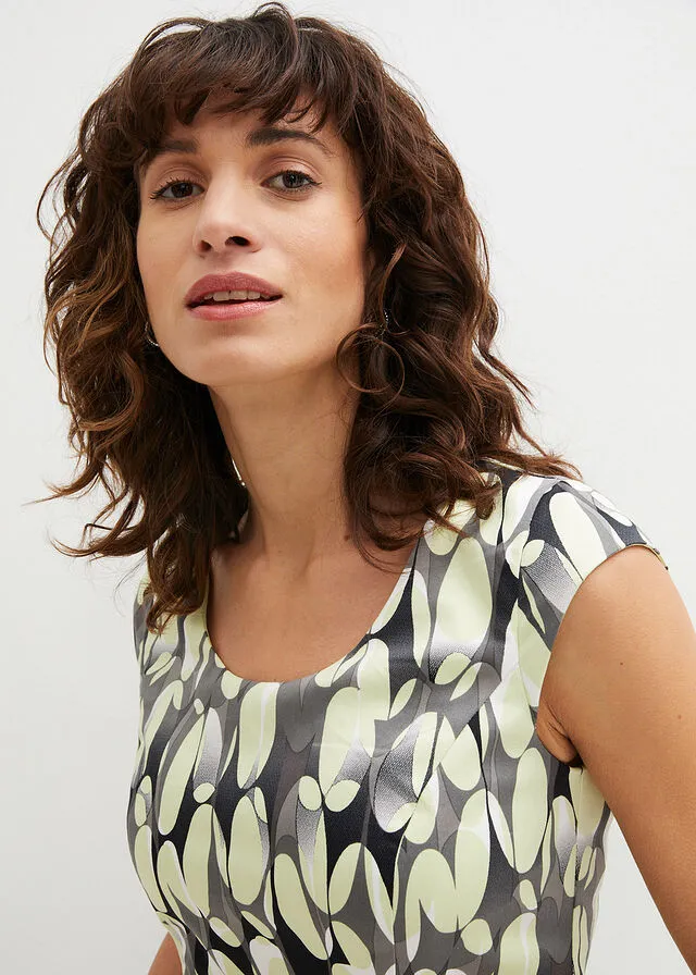 Vestido de tubo estampado Verde lima claro estampado