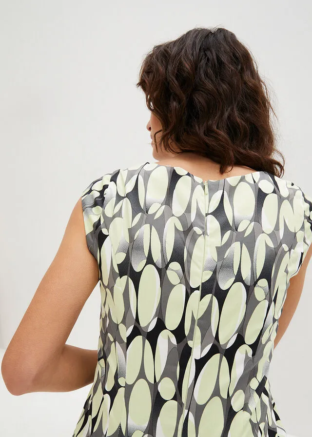 Vestido de tubo estampado Verde lima claro estampado