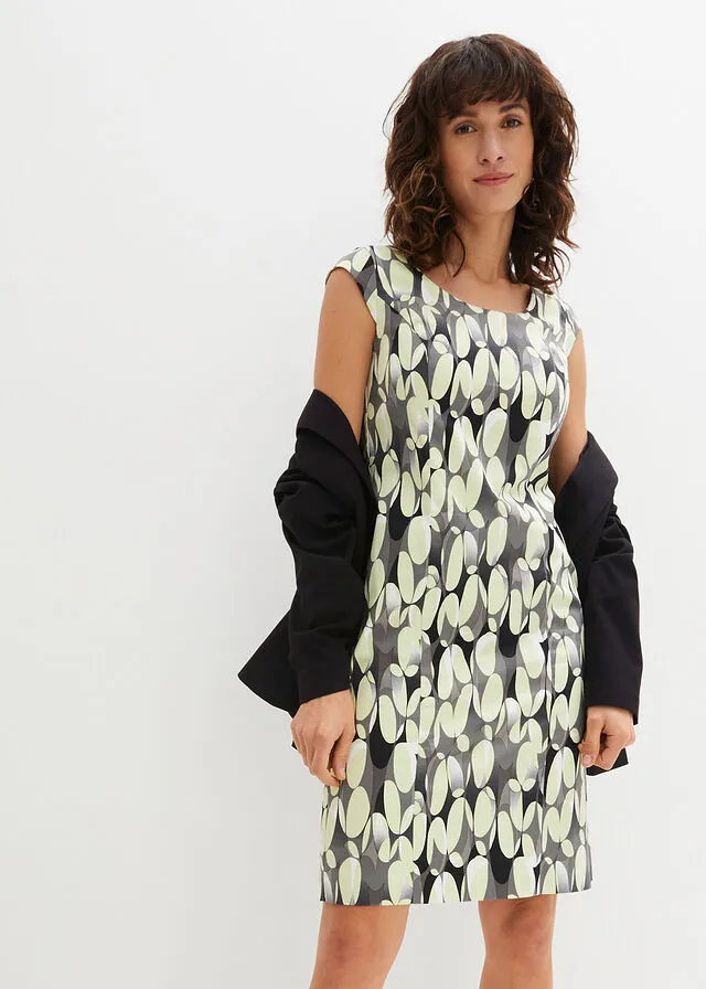 Vestido de tubo estampado Verde lima claro estampado
