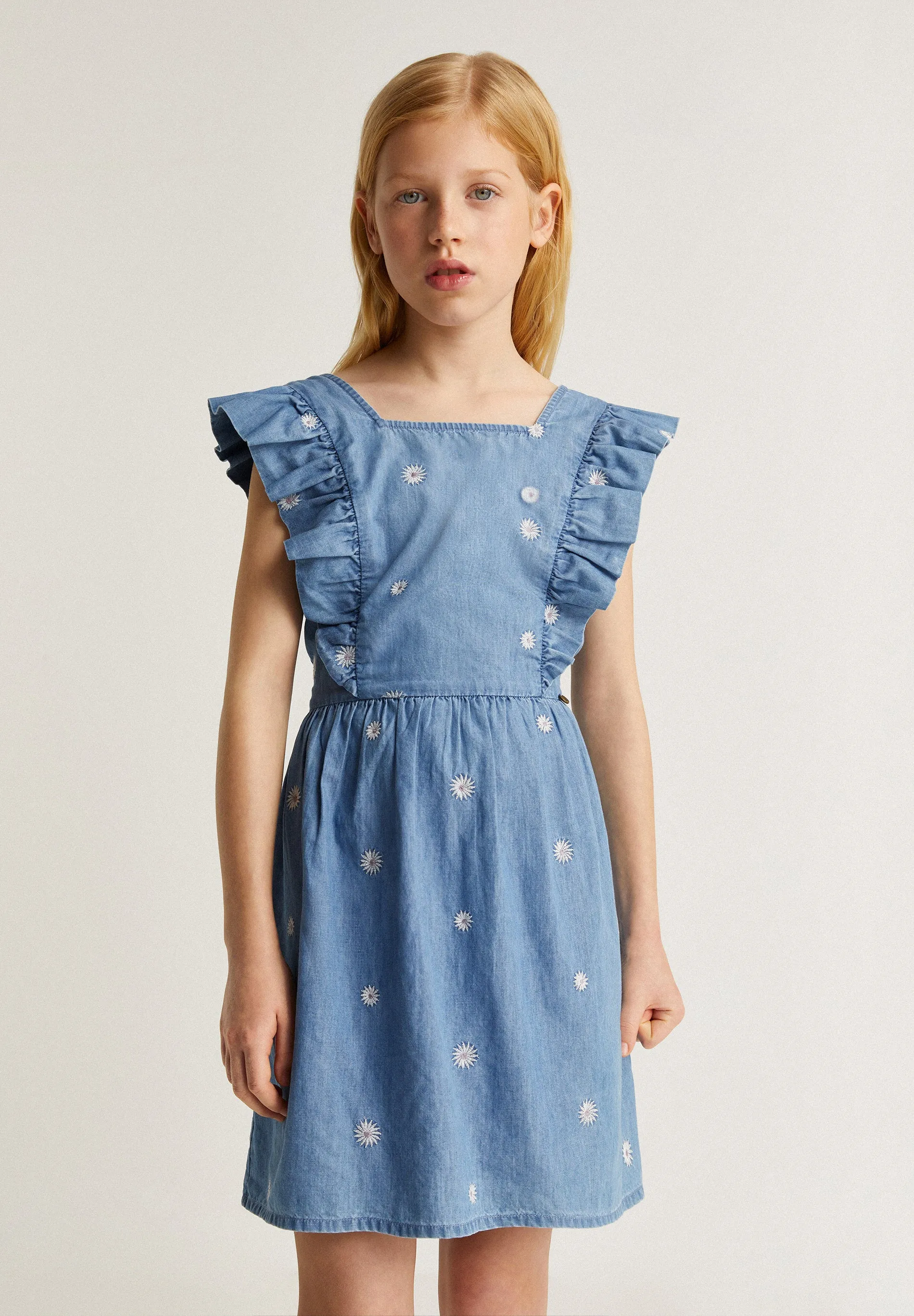 VESTIDO DENIM BORDADO