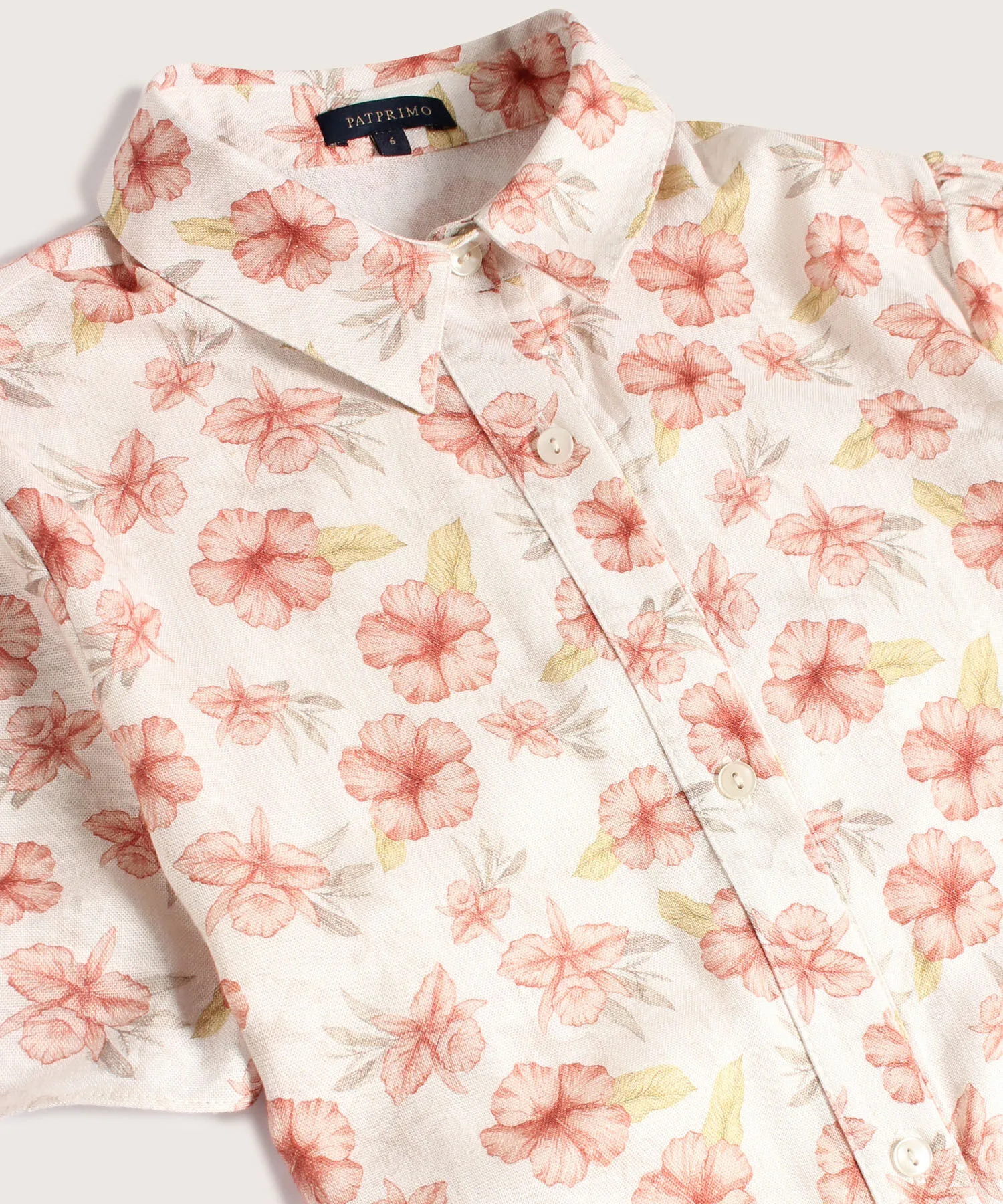 VESTIDO ESTAMPADO CAMISERO CON CINTUR&OACUTE;N