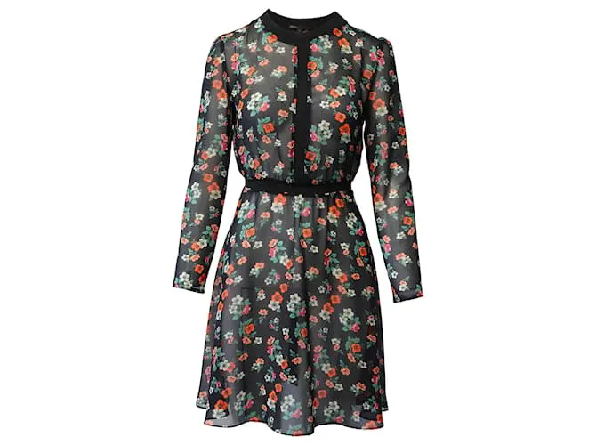 VESTIDO ESTAMPADO FLORES MAJE 