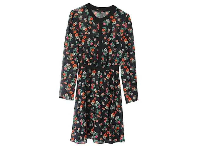 VESTIDO ESTAMPADO FLORES MAJE 