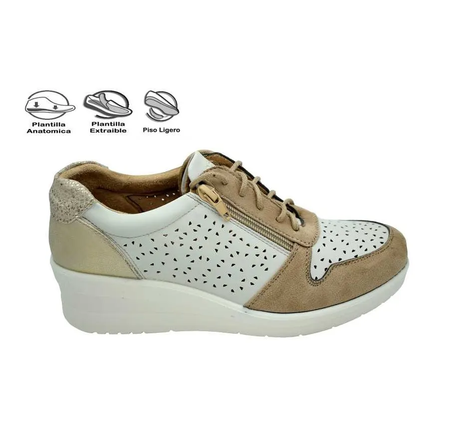 ZAPATO AMARPIES  AJH221171 PARA MUJER CONFORT ESTILO BLUCHER PICADO CON CORDÓN